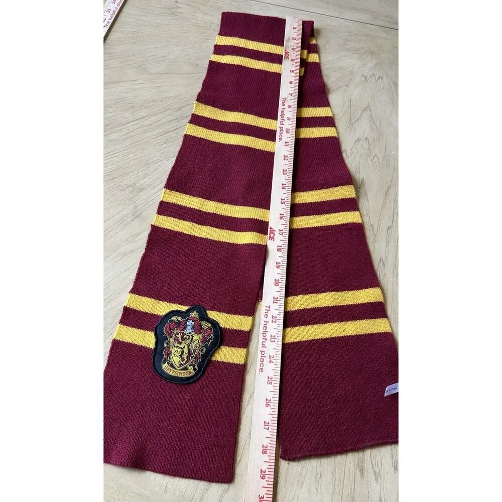 Gryffindor Striped Scarf Patch Wizarding Harry Potter Knit Preppy Varsity Winter